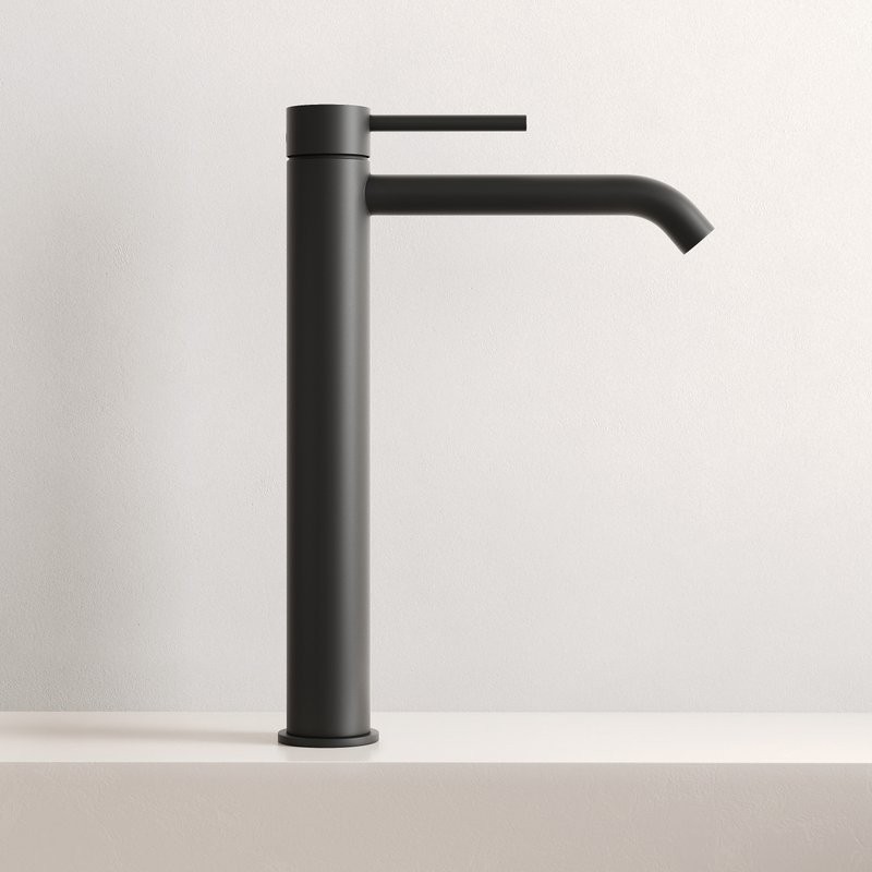 Смеситель для раковины высокий Sancos Etna, черный матовый, SC9002MB