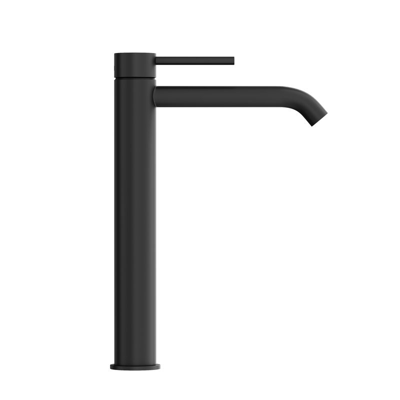 Смеситель для раковины высокий Sancos Etna, черный матовый, SC9002MB