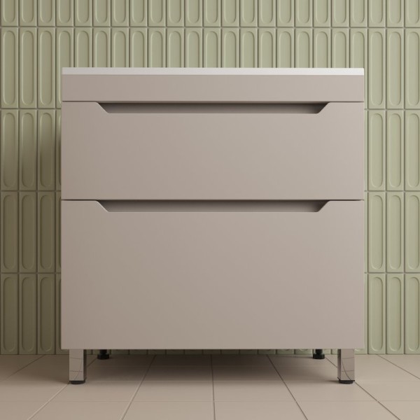 Тумба под раковину без столешницы Style Line Остин 80 напольная, крем эмаль plus