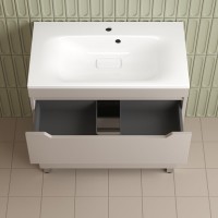 Тумба под раковину без столешницы Style Line Остин 80 напольная, крем эмаль plus