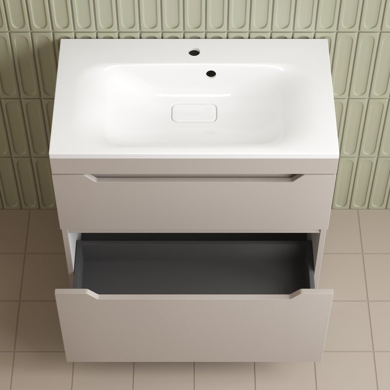 Тумба под раковину без столешницы Style Line Остин 80 напольная, крем эмаль plus