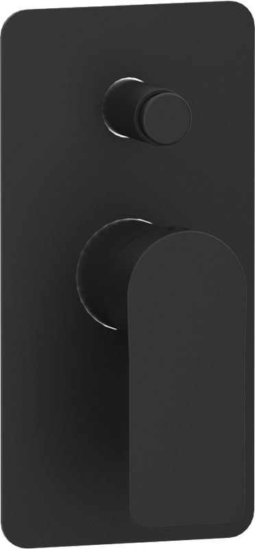 Встраиваемый смеситель для душа и ванны Remer Infinity I09KBNO С ВНУТРЕННЕЙ ЧАСТЬЮ, черный матовый