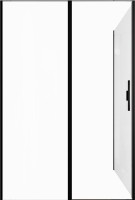 Душевой уголок Allen Brau Priority 140x80, профиль черный браш, стекло прозрачное