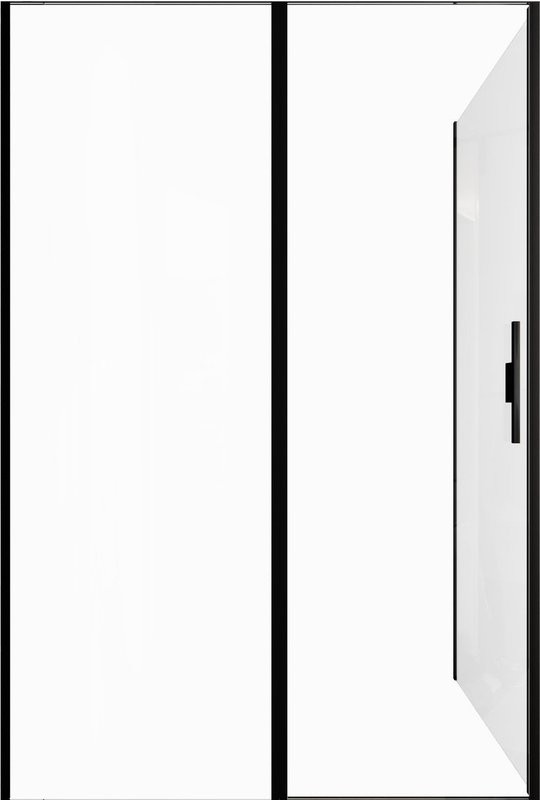 Душевой уголок Allen Brau Priority 140x80, профиль черный браш, стекло прозрачное