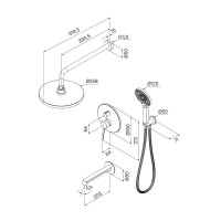 Душевой комплект IDDIS Odda ODDWT03i68 С ВНУТРЕННЕЙ ЧАСТЬЮ, белый матовый