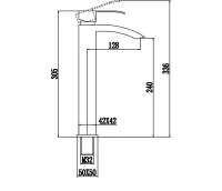 Смеситель для раковины Fmark FS8611H черный Смеситель для раковины Fmark FS8611H черный