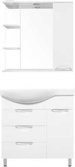 Мебель для ванной Style Line Жасмин 82 R белая, с бельевой корзиной