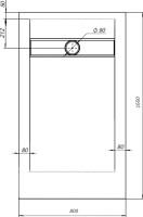 Поддон для душа Aquanet Delight NEW 011G 160x80 серый камень, с сифоном