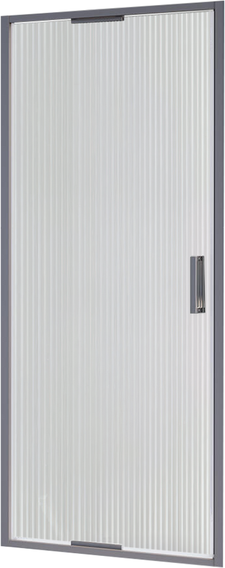 Душевая дверь в нишу RGW Stilvoll SV-05Gr 80 см, профиль матовый хром, стекло ribbed