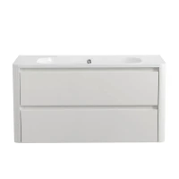 Тумба с раковиной Cezares Relax 100 подвесная, 2 ящика, bianco lucido