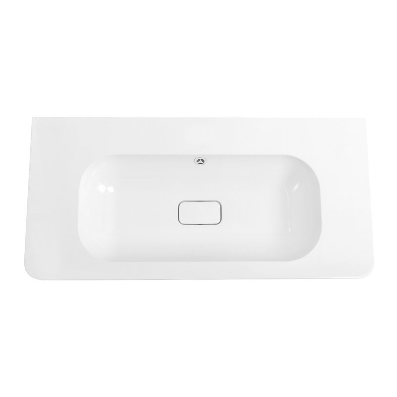 Тумба с раковиной Cezares Relax 100 подвесная, 2 ящика, bianco lucido