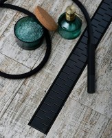 Душевой трап (лоток) MCH Chudej Medium CHPA750MC 75 см, решетка матовая черная, с сифоном