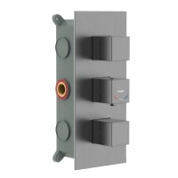 Термостатический смеситель встраиваемый Raglo R02.263.09 С ВНУТРЕННЕЙ ЧАСТЬЮ, графит