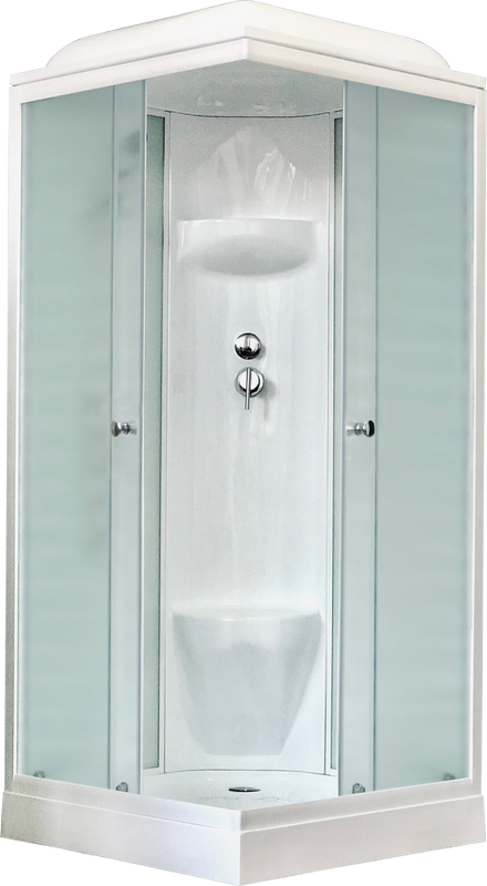 Душевая кабина Royal Bath HP RB80HP6-WC профиль белый, с низким поддоном, с сиденьем