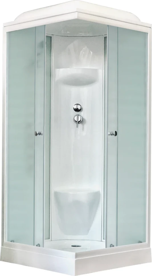 Душевая кабина Royal Bath HP RB80HP6-WC профиль белый, с низким поддоном, с сиденьем