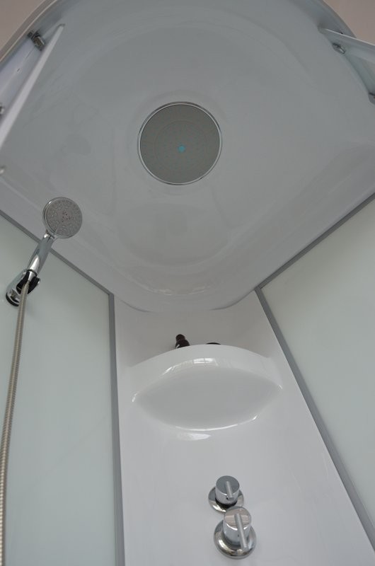Душевая кабина Royal Bath HP RB80HP6-WC профиль белый, с низким поддоном, с сиденьем
