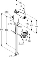 Смеситель для биде Kludi Balance 522160575