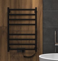 Полотенцесушитель электрический Indigo Oktava Slim 3 LСLOKS3E80-50BRRt черный муар