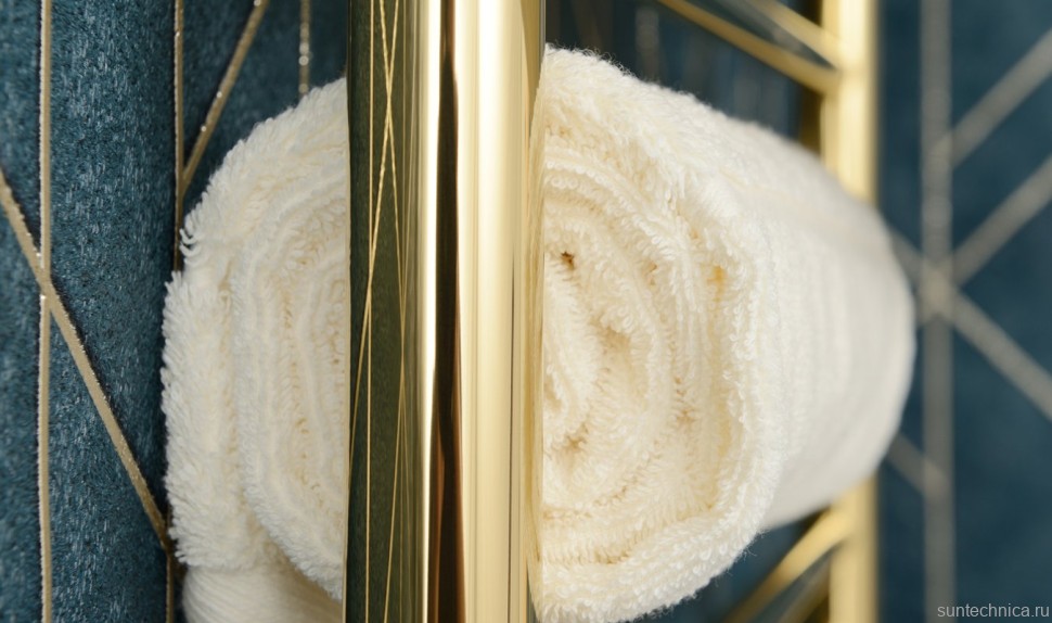 Полотенцесушитель электрический Сунержа Богема 3.1 020-6007-8050 90x55 см, подключение справа, шампань, лесенка, с полкой