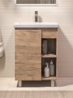 Тумба с раковиной Vigo Milos 60 напольная, дуб золотой