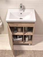 Тумба с раковиной Vigo Milos 60 напольная, дуб золотой