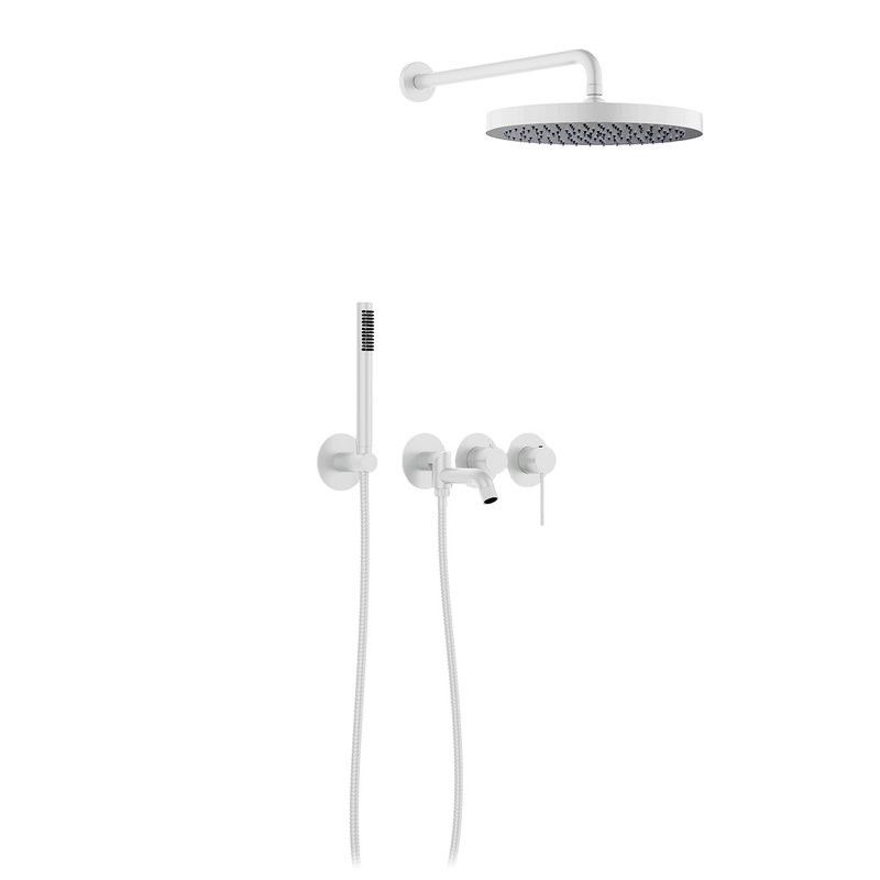 Душевой комплект Timo Saona SX-2348/16SM С ВНУТРЕННЕЙ ЧАСТЬЮ, белый матовый