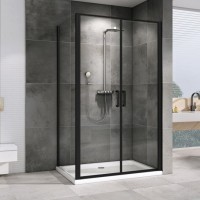 Душевой уголок Abber Sonnenstrand AG04100BC-S80B 80x100, профиль черный, стекло прозрачное