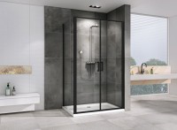 Душевой уголок Abber Sonnenstrand AG04100BC-S80B 80x100, профиль черный, стекло прозрачное