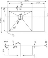 Мойка кухонная Zorg Light R 780510-L Grafit