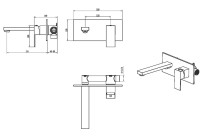Смеситель для раковины Boheme Qubic 475-BRB С ВНУТРЕННЕЙ ЧАСТЬЮ, brushed bronze Смеситель для раковины Boheme Qubic 475-BRB С ВНУТРЕННЕЙ ЧАСТЬЮ, brushed bronze