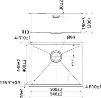 Мойка кухонная IDDIS Edifice EDI54S0i77
