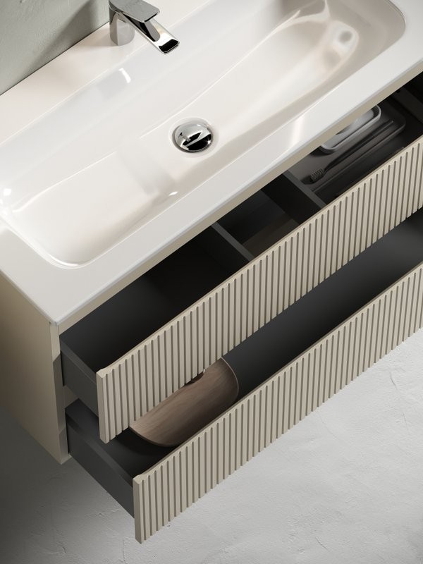 Мебель для ванной комнаты Sancos Snob T 100 см, beige soft