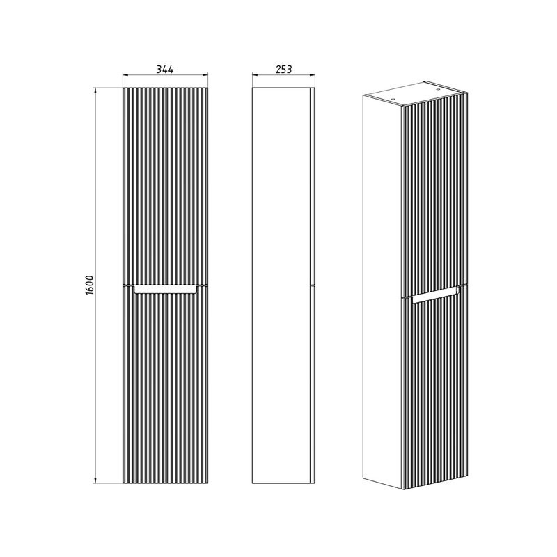 Шкаф-пенал для ванной Dreja Euphoria 35 матовый белый