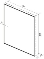 Зеркало Wellsee 7 Rays’ Spectrum 50х65 черное матовое