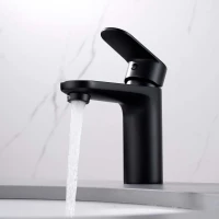 Смеситель для раковины AQUATEK Ника AQ1810MB черный матовый