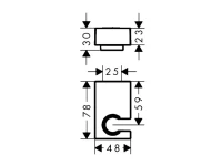 Настенный держатель Hansgrohe Porter E 28387990 полированное золото Настенный держатель Hansgrohe Porter E 28387990 полированное золото