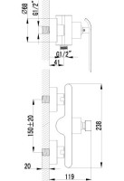 Смеситель для душа Lemark Melange LM4903CW