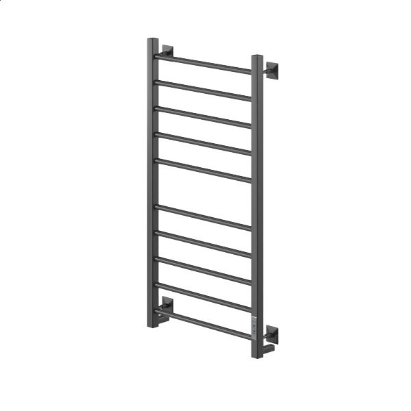 Полотенцесушитель электрический Comfysan Unico-K EC-10 100x55 см, подключение справа, слева, матовый черный, лесенка, из стали