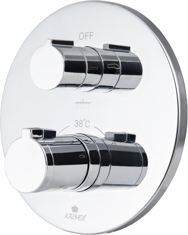 Термостатический смеситель встраиваемый Kaiser Areva 08077 для душа, С ВНУТРЕННЕЙ ЧАСТЬЮ, хром
