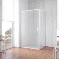 Душевой уголок Vegas Glass ZP+ZPV NOVO 120*100 01 10 профиль белый, стекло сатин