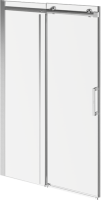 Комплект Душевая дверь в нишу KERAMA MARAZZI Cristallo CT.140.1/2.SD.BN профиль брашированный никель, стекло прозрачное + Душевая дверь в нишу CT.140.2/2.SD