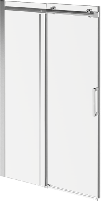 Комплект Душевая дверь в нишу KERAMA MARAZZI Cristallo CT.140.1/2.SD.BN профиль брашированный никель, стекло прозрачное + Душевая дверь в нишу CT.140.2/2.SD