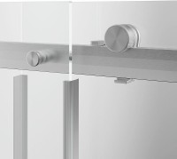 Комплект Душевая дверь в нишу KERAMA MARAZZI Cristallo CT.140.1/2.SD.BN профиль брашированный никель, стекло прозрачное + Душевая дверь в нишу CT.140.2/2.SD