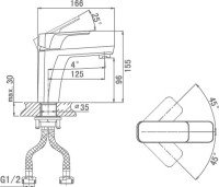 Смеситель для раковины D&K Berlin Technische DA1432115 черный