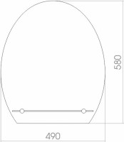 Зеркало Mixline Комфорт Уют 49 с полкой