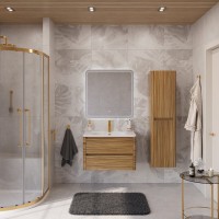 Тумба с раковиной Cezares Relax 80 дуб карамельный, раковина Cezares CZR-800/480-LV-MR-NV