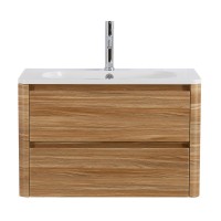 Тумба с раковиной Cezares Relax 80 дуб карамельный, раковина Cezares CZR-800/480-LV-MR-NV