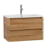 Тумба с раковиной Cezares Relax 80 дуб карамельный, раковина Cezares CZR-800/480-LV-MR-NV