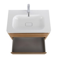 Тумба с раковиной Cezares Relax 80 дуб карамельный, раковина Cezares CZR-800/480-LV-MR-NV