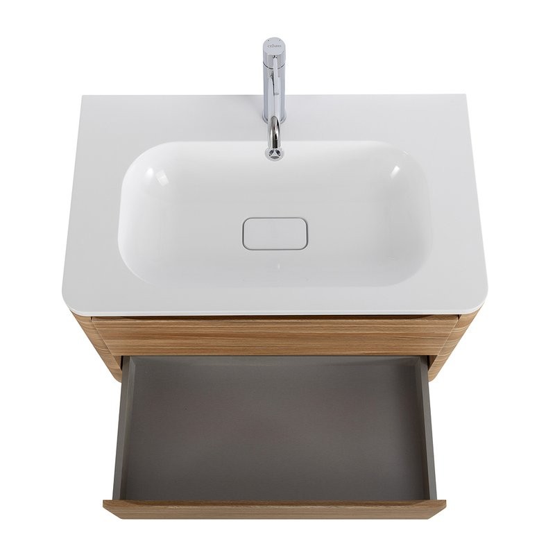 Тумба с раковиной Cezares Relax 80 дуб карамельный, раковина Cezares CZR-800/480-LV-MR-NV